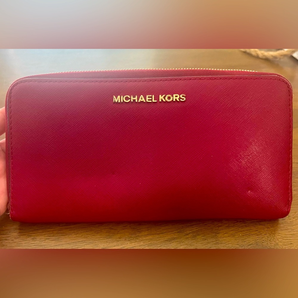 Michael Kors Red Wallet Long
